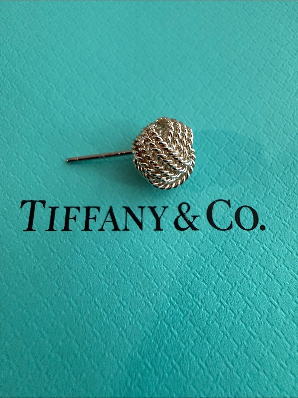 Tiffany & Co. 925 knot sterling silver single earring